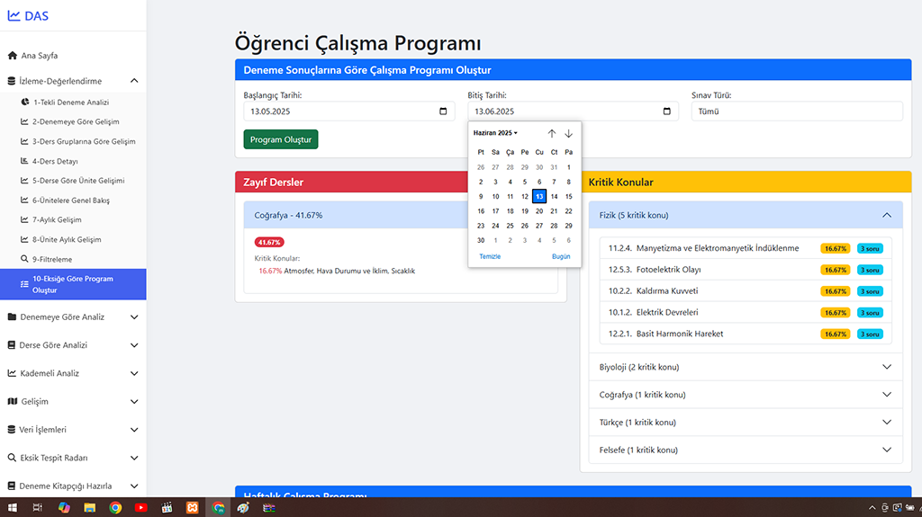 DAS Deneme Analiz Sistemi